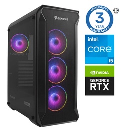 Стационарный компьютер Intop Intel® Core™ i5-12400F, Nvidia GeForce RTX4060Ti, 16 GB, 1 TB