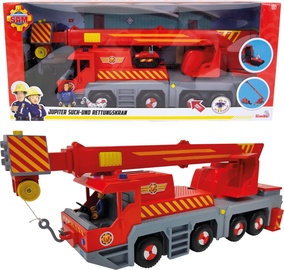 Žaislinė gaisrinė mašina Simba Fireman Sam Rescue Crane, raudona