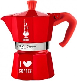 Кофейник Bialetti Moka Express 3 0004976, 0.13 л, красный