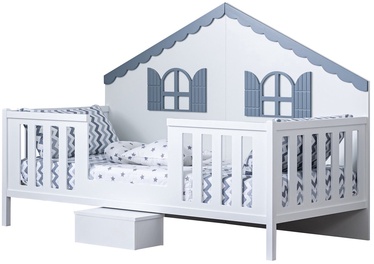 Детская кровать Kalune Design Erdek G-My, белый/серый, 100 x 200 см
