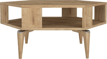 Журнальный столик Kalune Design Kipera, дубовый, 780 мм x 900 мм x 412 мм