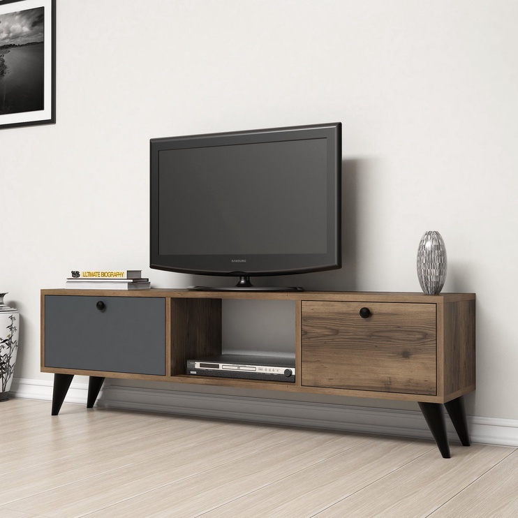 TV-laud Kalune Design Serenat 1214, pruun/hall, 295 mm x 1380 mm x 426 mm