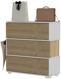 Kingakapp Kalune Design Aris, valge/tamm, 350 mm x 900 mm x 930 mm