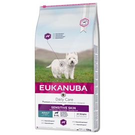 Сухой корм для собак Eukanuba Daily Care Sensitive Skin, курица, 12 кг