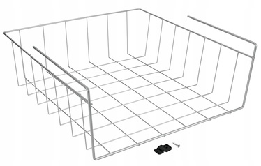 Riiulialune korv Metaltex BabaJumbo, 46 cm x 17 cm x 45 cm, hõbe