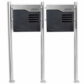 Postkast Bituxx B2M 3115, hõbe/tumehall, 16 cm x 100 cm x 120 cm