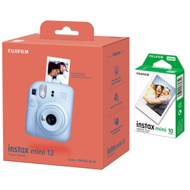 Моментальный фотоаппарат Fujifilm Instax Mini 12 + Instax Mini Glossy 10pcs, синий