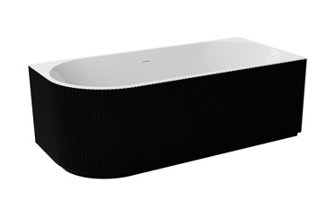 Vann, teisaldatav Besco Denaya Black&White, 150 cm x 75 cm x 58 cm, parempoolne