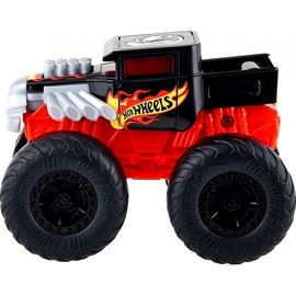 Bērnu rotaļu mašīnīte Hot Wheels Monster Trucks Roarin' Wreckers Bone Shaker HDX60/HDX61, melna/sarkana