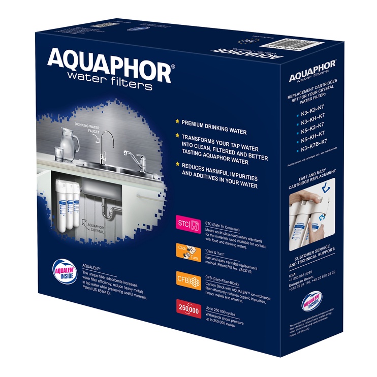 Кассета для фильтра Aquaphor KRISTALL A (K5;K2;K7), 3 шт.