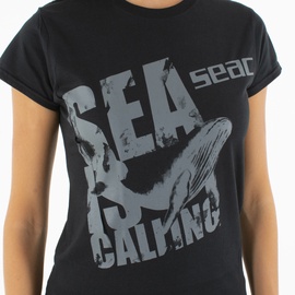 T-krekls, sieviešu Seac Whale 2022, melna, XXL