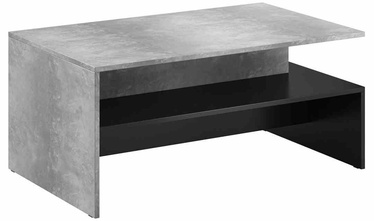 Kohvilauad Helvetia Baros 99, must/hall/saarepuu, 100 cm x 60 cm x 45 cm
