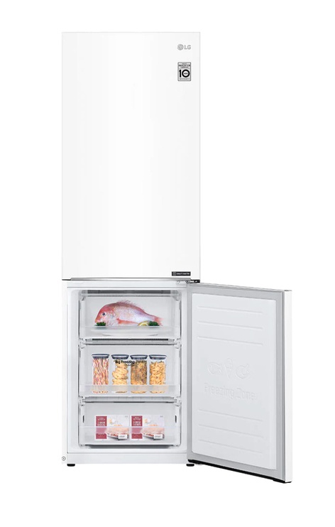 Холодильник морозильник снизу LG GBP31SWLZN
