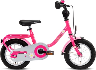 Vaikiškas dviratis Puky Steel, rožinis, 12"