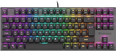 Klaviatūra Genesis Thor 303 TKL RGB Outemu Red EN, melna