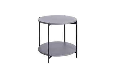 Lauko stalas Domoletti, juodas/pilkas, 53 cm x 53 cm x 48 cm