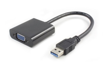 Adapteris MicroConnect USB 3.0, VGA, juoda