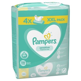 Drėgnos servetėlės Pampers Sensitive, 320 vnt.