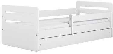 Vaikiška lova viengulė Kocot Kids Tomi, balta, 144 x 90 cm, su patalynės dėže