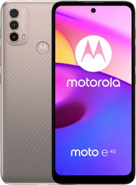 Mobiiltelefon Motorola Moto E40, roosa/hall, 4GB/64GB