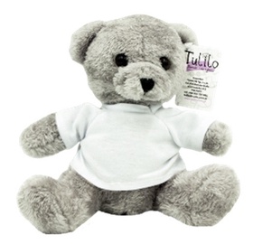Mīkstā rotaļlieta Tulilo Teddy Bear, pelēka, 18.5 cm