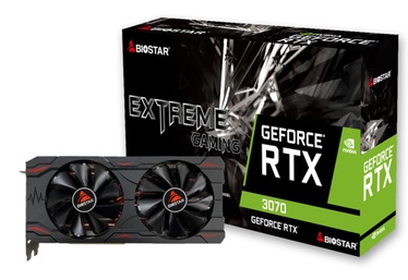 Vaizdo plokštė Biostar GeForce RTX 3070 VN3706RM82, 8 GB, GDDR6