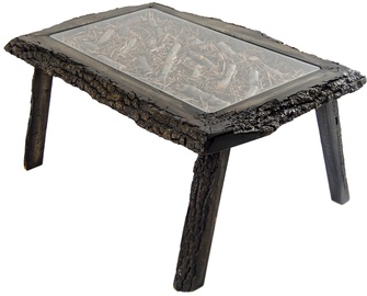 Журнальный столик Kalune Design Dguy, черный, 100 см x 60 см x 46 см