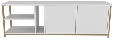 TV-laud Kalune Design Primrose, kuldne/valge, 35.3 cm x 160 cm x 50.8 cm