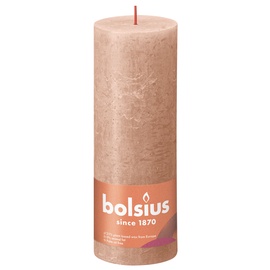 Свеча цилиндрическая Bolsius Rustic Shine Creamy caramel, 85 час