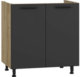 Кухонный шкаф Halmar Vento DK-80/82, дубовый/антрацитовый, 520 мм x 800 мм x 820 мм