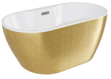 Vann, teisaldatav Besco Navia Glam Gold, 150 cm x 80 cm x 60 cm, ovaalne