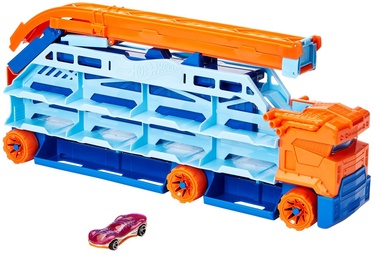 Žaislinė sunkioji technika Mattel Hot Wheels Speed Drop Transport HDY92, mėlyna/oranžinė