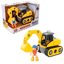 Rotaļlietu smagā tehnika ASKATO Construction Kit Excavator 102368, dzeltena