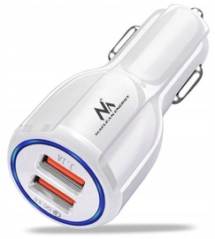 Автомобильное зарядное устройство Maclean QC 3.0 MCE478W, 2 x USB, белый