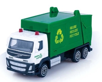 Rotaļlietu smagā tehnika MSZ Volvo Garbage Truck 67377M, balta/zaļa