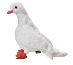 Mīkstā rotaļlieta Beppe Pigeon, balta, 20 cm