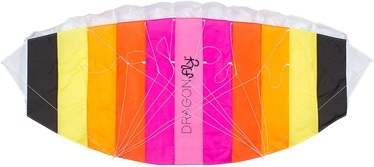 Aitvaras Dragon Fly Parachute Kite Gilavar 140, 140 cm x 54 cm, juoda/oranžinė/rožinė