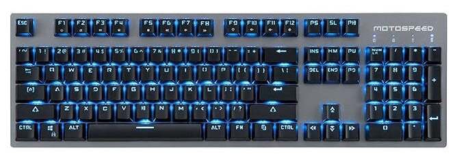 Klaviatūra Motospeed GK89 Black, EN, melna, bezvadu