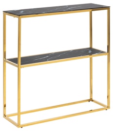 Konsolinis staliukas Alisma 96473, aukso/juodas, 79.5 cm x 26 cm x 80.5 cm