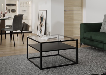 Журнальный столик Linze, черный, 750 мм x 750 мм x 450 мм