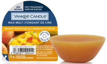 Vasks, aromātiskais Yankee Candle Wax Melt Mango Peach Salsa, 8 h, 22 g, 15 mm x 56 mm