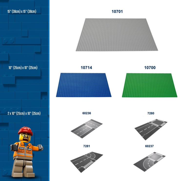 Piederumi LEGO Classic Pelēka būvpamatne 10701