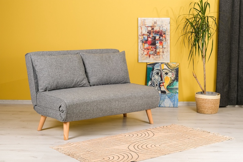 Dīvāns-gulta Hanah Home Folde 2-Seat, gaiši pelēka, 120 x 80 cm x 42 cm