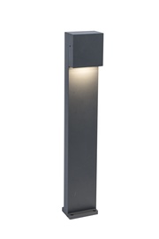 Lampa Lutec Gemini XF, 9.50W, LED, IP54, tumši pelēka, 9.2 cm x 65 cm