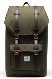 Sporta soma Herschel Little America, brūna/olīvzaļa, 25 l