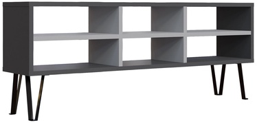TV staliukas Kalune Design Judd, baltas/pilkas, 120 cm x 25 cm x 46.6 cm