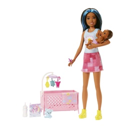 Nukk Mattel Barbie Skipper Babysitter Crib HJY34, 29 cm