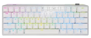 Клавиатура Corsair K70 Pro Mini Cherry MX Red EN, белый, беспроводная