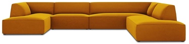 Kampinė sofa Micadoni Home Ruby Panoramic 7 Seats, geltona, dešininė, 366 x 273 cm x 69 cm