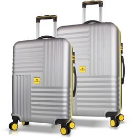 Комплект чемоданов My Valice Pleobgri, серый, 100 л, 28 x 51 x 77 см, 2 шт.
